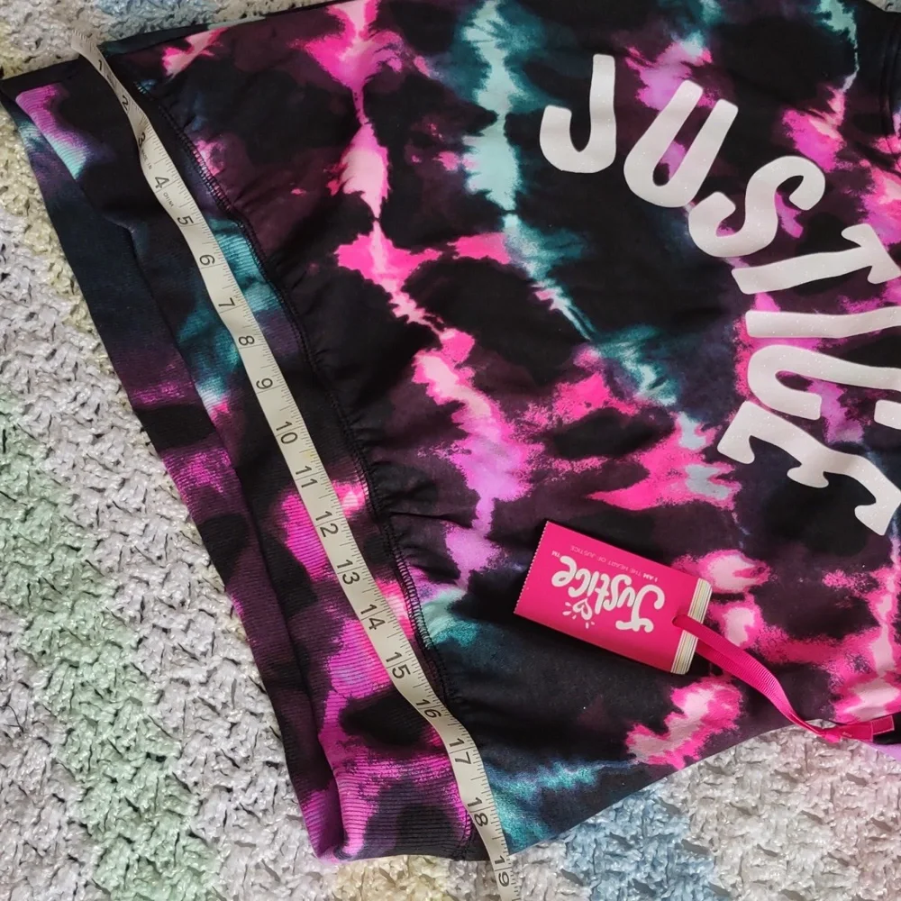 NWT Justice LG(12/14) Tie Dye Cropped Hoodie